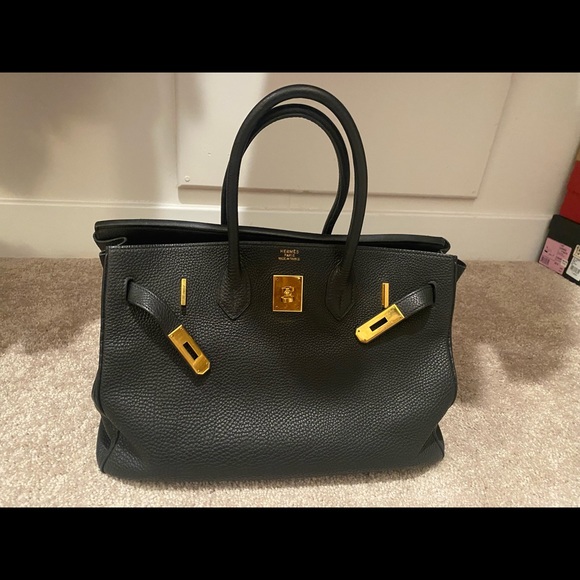 Hermes Handbags - Hermes Birkin Black Togo 35